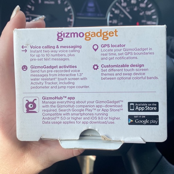 Child’s Gizmo Black Watch With Blue Band “Smart Watch”Can Call Txt Has GPS On It - Picture 3 of 4